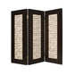 84" Brown Folding Three Panel Screen Room Divider
