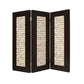 84" Brown Folding Three Panel Screen Room Divider