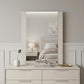 41" Beige Wood Framed Mounted Dresser Mirror