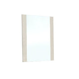 41" Black Faux Shagreen Partially Framed Accent Mirror