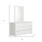 41" Beige Wood Framed Mounted Dresser Mirror