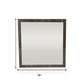 41" Gray Square Wood Framed Accent Mirror