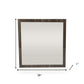 41" Gray Square Framed Mounted Accent Mirror
