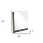 41" Ebony Wood Framed Mounted Dresser Mirror