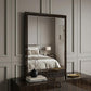 41" Ebony Wood Framed Mounted Dresser Mirror