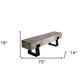 75" Gray and Black Metal and Concrete Indoor Outdoor Bench