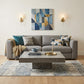 43" Gray and Dark Gray Concrete Square Block Coffee Table