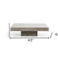 43" Gray and Dark Gray Concrete Square Block Coffee Table