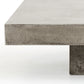 43" Gray and Dark Gray Concrete Square Block Coffee Table