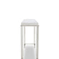 55" Silver Glass Frame Console Table
