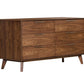 30" Walnut Solid Wood Five Drawer Chest