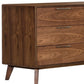 30" Walnut Solid Wood Five Drawer Chest