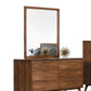 40" Brown Wood Framed Mounted Dresser Mirror