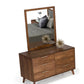40" Brown Wood Framed Mounted Dresser Mirror