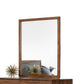 40" Brown Wood Framed Mounted Dresser Mirror