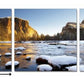Set of Three White Canvas Square Framed Art