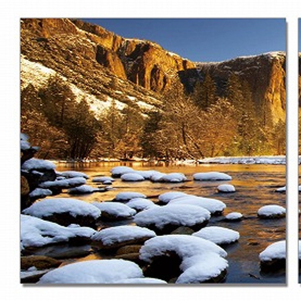 Set of Three White Canvas Square Framed Art