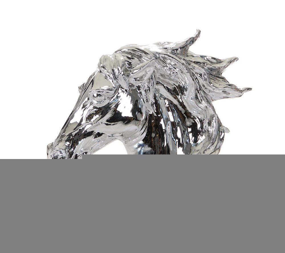 11" Silver Glass Figurine Tabletop Sculpture