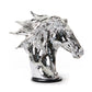 11" Silver Glass Figurine Tabletop Sculpture