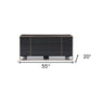 55" Black And Gold Solid Wood Six Drawer Double Dresser
