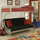 White Twin Contemporary Metal Bunk Bed
