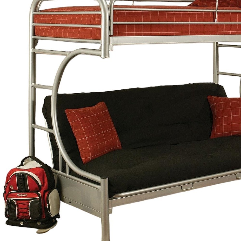 White Twin Contemporary Metal Bunk Bed