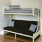 White Twin Contemporary Metal Bunk Bed
