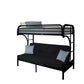 Black Twin Over Queen Bunk Bed