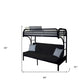 Black Twin Over Queen Bunk Bed