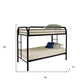 Black Twin Over Twin Metal Bunk Bed