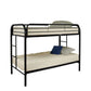 White Twin Over Twin Metal Bunk Bed