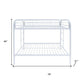 White Twin Over Twin Metal Bunk Bed