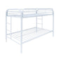 Black Twin Over Twin Metal Bunk Bed
