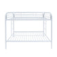 White Twin Over Twin Metal Bunk Bed