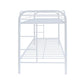 White Twin Over Twin Metal Bunk Bed