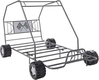 Gunmetal Steel Twin Bed Frame