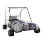 Steel Twin Red White and Blue Bed