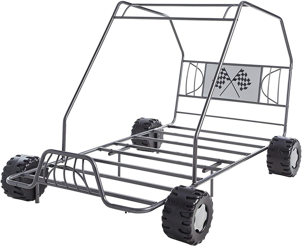 Steel Twin Red White and Blue Bed