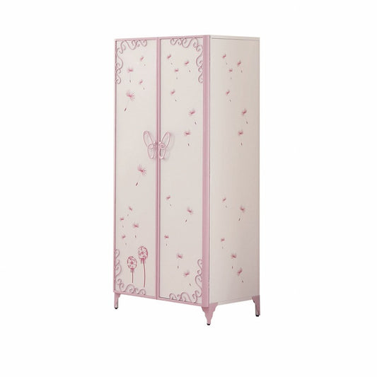 32" Purple And White Metal Dresser