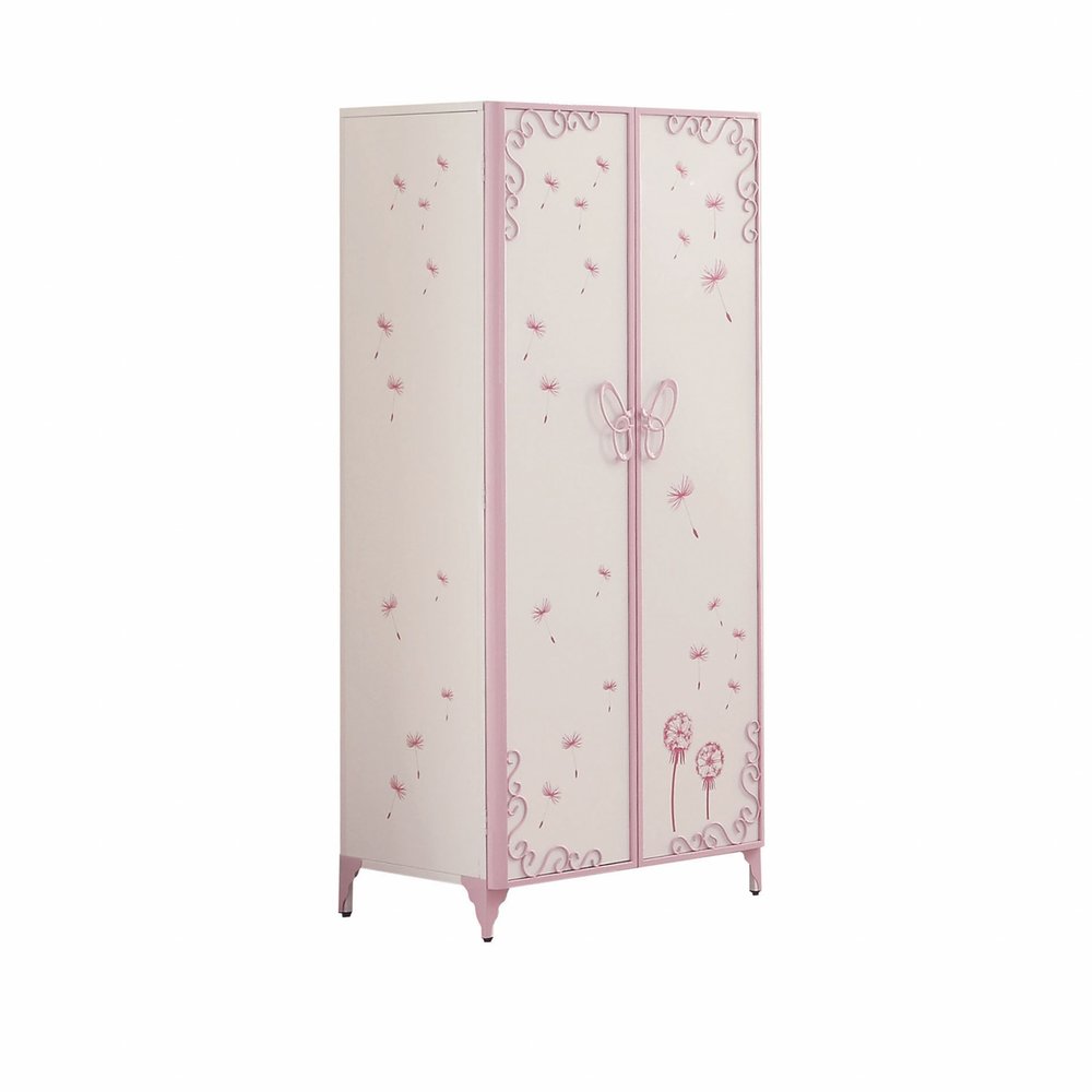 32" Purple And White Metal Dresser