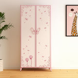 32" Purple And White Metal Dresser