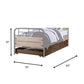 Brown and Black Solid Wood Twin Bed Frame