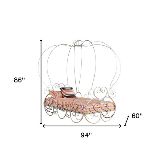 Silver Canopy Bed Frame