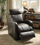 28" Gray Tufted Faux Leather Faux Leather Power Lift Assist Recliner