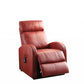28" Red Tufted Faux Leather Power Lift Assist Recliner