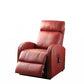 28" Red Tufted Faux Leather Power Lift Assist Recliner
