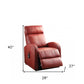 28" Red Tufted Faux Leather Power Lift Assist Recliner
