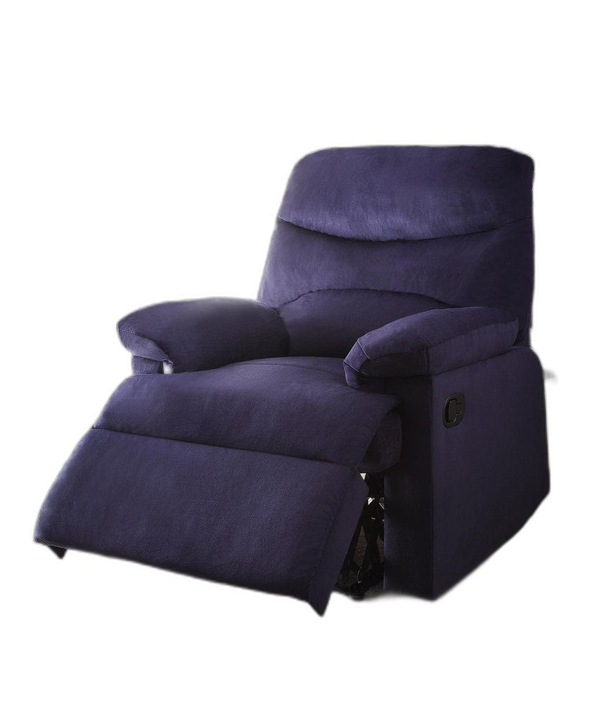 35" Blue Velvet Manual Recliner