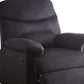 35" Black Microfiber Manual Recliner
