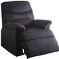 35" Black Microfiber Manual Recliner
